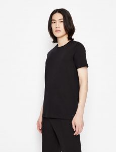 ARMANI EXCHANGE-T-shirt girocollo slim fit in cotone Pima NERA