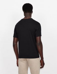 ARMANI EXCHANGE-T-shirt Navy Blu regular fit in cotone con logo