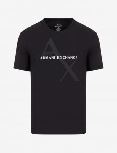 ARMANI EXCHANGE-T-shirt Navy Blu regular fit in cotone con logo