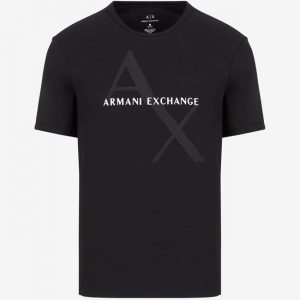 ARMANI EXCHANGE-T-shirt Navy Blu regular fit in cotone con logo