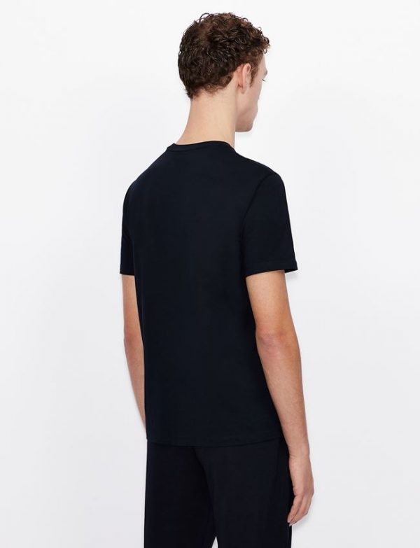 ARMANI EXCHANGE – T-Shirt Uomo Slim Fit in Cotone Blu Navy