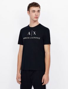 ARMANI EXCHANGE – T-Shirt Uomo Slim Fit in Cotone Blu Navy