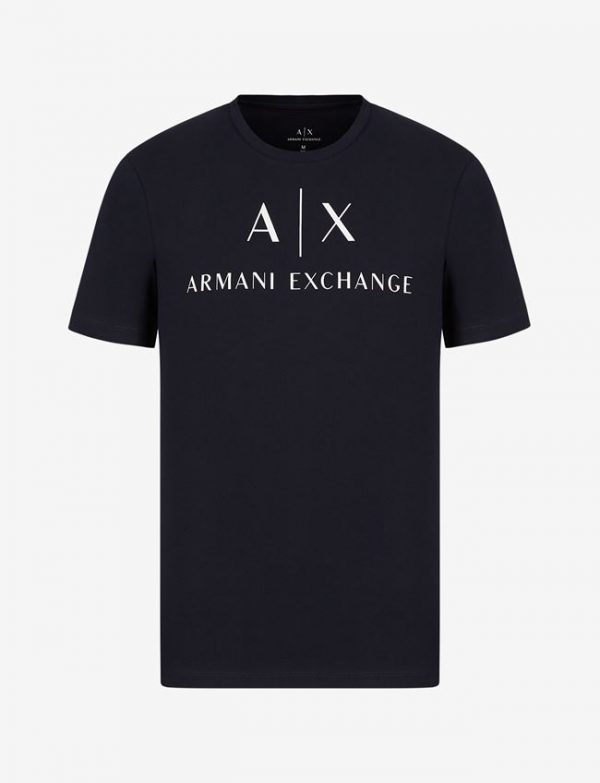 ARMANI EXCHANGE – T-Shirt Uomo Slim Fit in Cotone Blu Navy