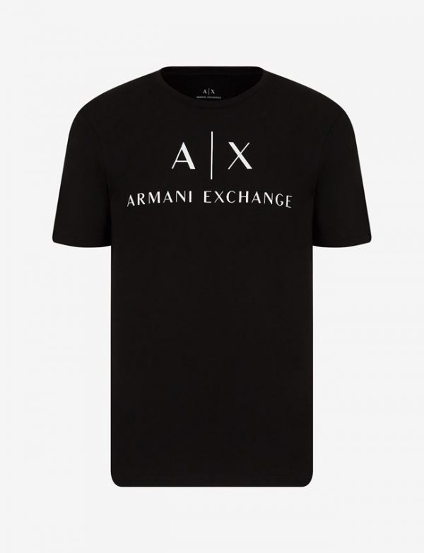 ARMANI EXCHANGE- T-Shirt Uomo Slim Fit in Cotone Nero