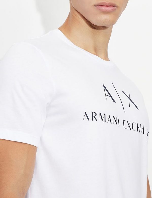 ARMANI EXCHANGE – T-Shirt Uomo Slim Fit in Cotone Bianco