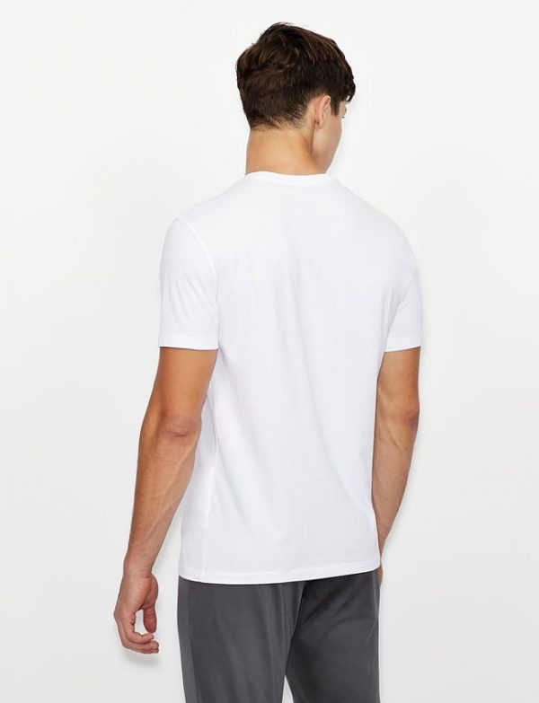 ARMANI EXCHANGE – T-Shirt Uomo Slim Fit in Cotone Bianco