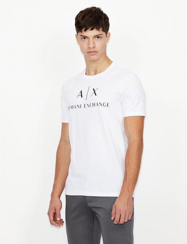 ARMANI EXCHANGE – T-Shirt Uomo Slim Fit in Cotone Bianco