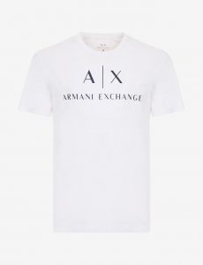 ARMANI EXCHANGE – T-Shirt Uomo Slim Fit in Cotone Bianco