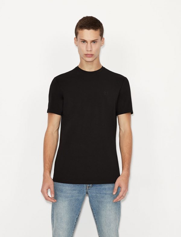 ARMANI EXCHANGE-T-shirt slim fit in cotone stretch NERA