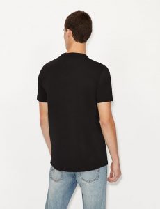 ARMANI EXCHANGE-T-shirt slim fit in cotone stretch NERA