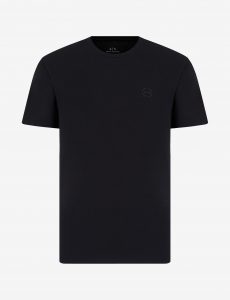 ARMANI EXCHANGE-T-shirt Blue Navy slim fit in cotone stretch