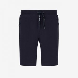 ARMANI EXCHANGE-Bermuda in felpa di cotone Blue Navy