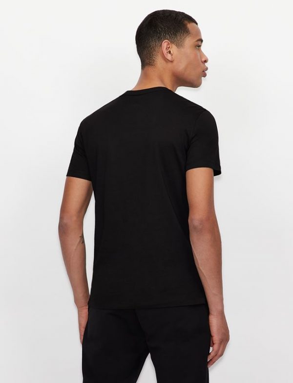 ARMANI EXCHANGE-T-shirt Nera slim fit in cotone