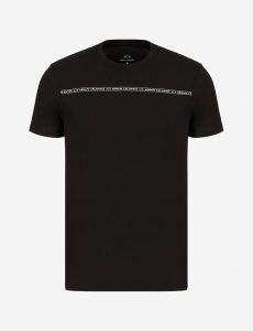 ARMANI EXCHANGE-T-shirt Nera slim fit in cotone