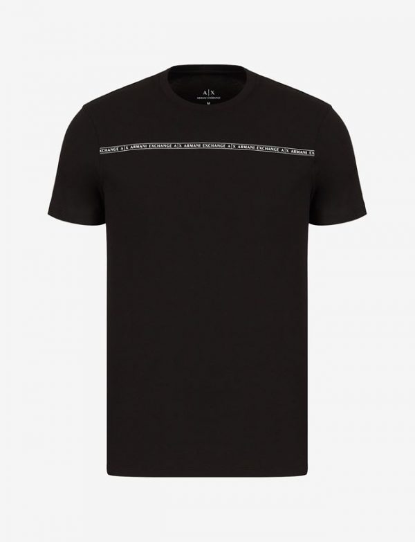 ARMANI EXCHANGE-T-shirt Nera slim fit in cotone