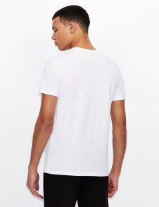 ARMANI EXCHANGE-T-shirt  Bianca slim fit in cotone