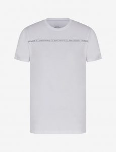 ARMANI EXCHANGE-T-shirt  Bianca slim fit in cotone