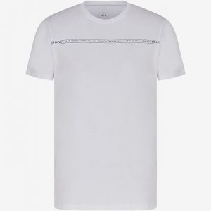 ARMANI EXCHANGE-T-shirt  Bianca slim fit in cotone
