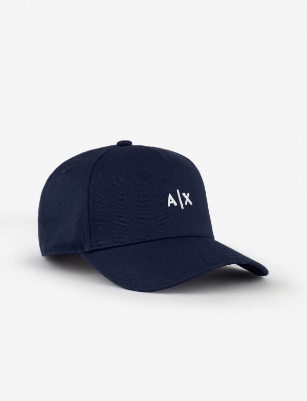 ARMANI EXCHANGE-Cappello in cotone con visiera e micro-logo