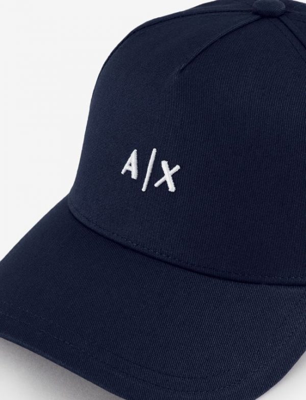 ARMANI EXCHANGE-Cappello in cotone con visiera e micro-logo