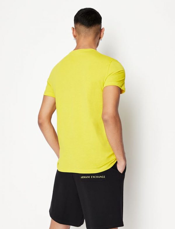 ARMANI EXCHANGE-T-SHIRT GIALLA CON LOGO