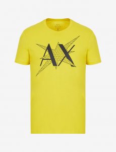 ARMANI EXCHANGE-T-SHIRT GIALLA CON LOGO