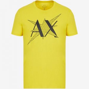 ARMANI EXCHANGE-T-SHIRT GIALLA CON LOGO