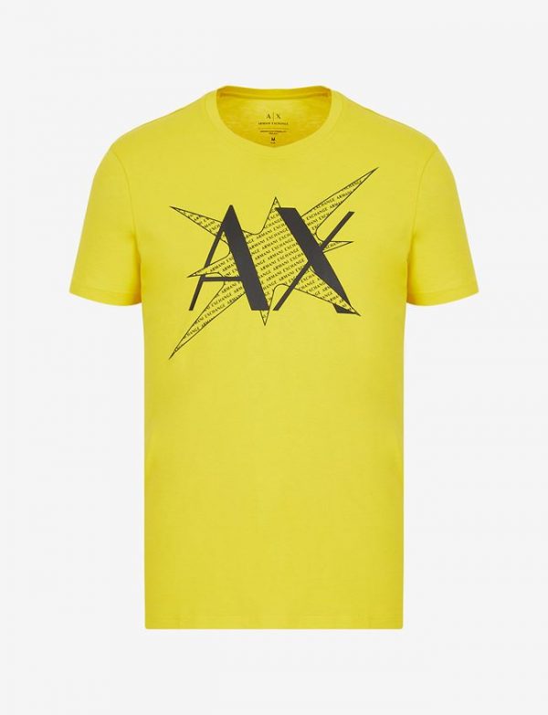ARMANI EXCHANGE-T-SHIRT GIALLA CON LOGO