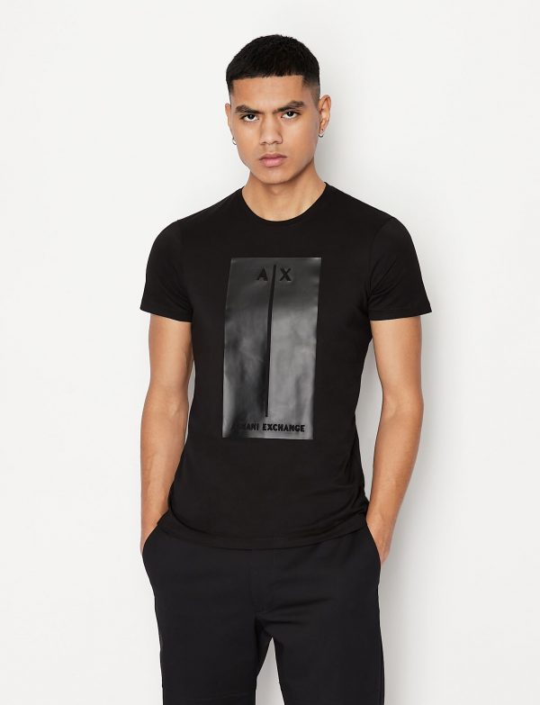 ARMANI EXCHANGE-T-shirt Nera con stampa