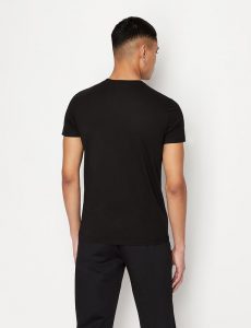 ARMANI EXCHANGE-T-shirt Nera con stampa