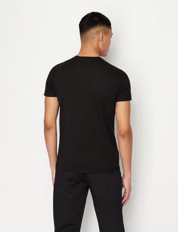 ARMANI EXCHANGE-T-shirt Nera con stampa