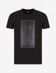 ARMANI EXCHANGE-T-shirt Nera con stampa