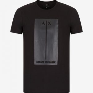 ARMANI EXCHANGE-T-shirt Nera con stampa