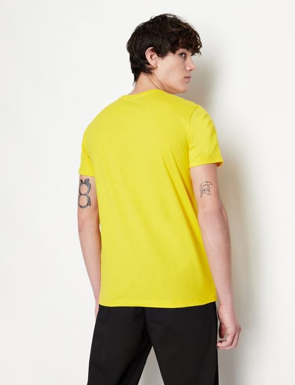 ARMANI EXCHANGE-T-shirt Gialla con stampa