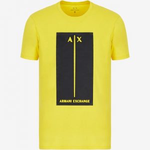 ARMANI EXCHANGE-T-shirt Gialla con stampa