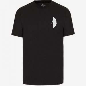 ARMANI EXCHANGE-T-shirt Nera regular fit in jersey di cotone