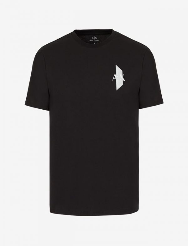 ARMANI EXCHANGE-T-shirt Nera regular fit in jersey di cotone