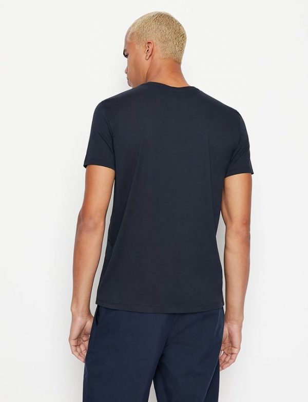 ARMANI EXCHANGE-T-SHIRT BLUE NAVY CON LOGO