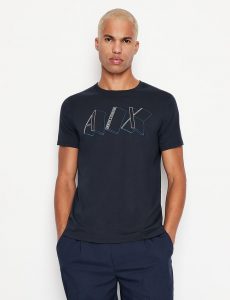 ARMANI EXCHANGE-T-SHIRT BLUE NAVY CON LOGO