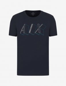 ARMANI EXCHANGE-T-SHIRT BLUE NAVY CON LOGO