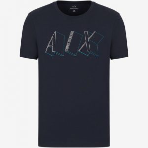 ARMANI EXCHANGE-T-SHIRT BLUE NAVY CON LOGO