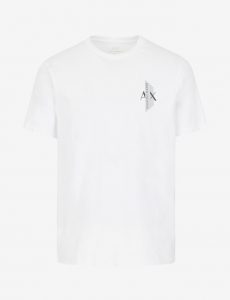 ARMANI EXCHANGE-T-shirt Bianca regular fit in jersey di cotone