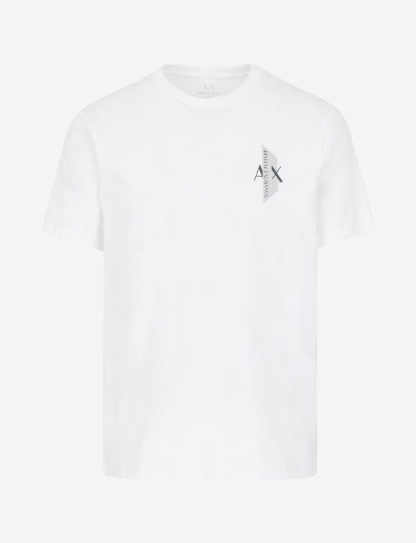 ARMANI EXCHANGE-T-shirt Bianca regular fit in jersey di cotone