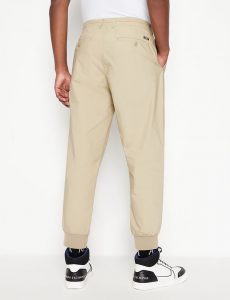 ARMANI EXCHANGE-Pantaloni sportivi in popeline di cotone Beige