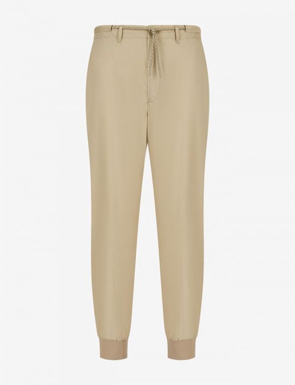 ARMANI EXCHANGE-Pantaloni sportivi in popeline di cotone Beige