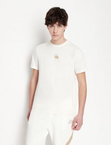 ARMANI EXCHANGE-T-shirt regular fit in jersey di cotone Avorio