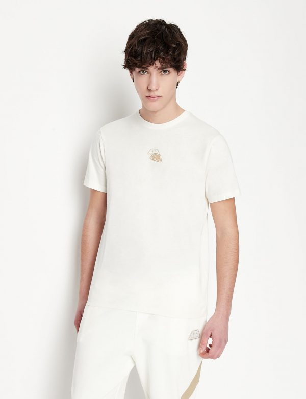 ARMANI EXCHANGE-T-shirt regular fit in jersey di cotone Avorio