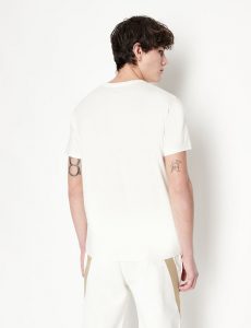 ARMANI EXCHANGE-T-shirt regular fit in jersey di cotone Avorio