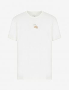 ARMANI EXCHANGE-T-shirt regular fit in jersey di cotone Avorio