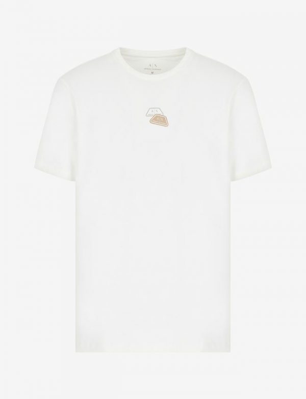 ARMANI EXCHANGE-T-shirt regular fit in jersey di cotone Avorio